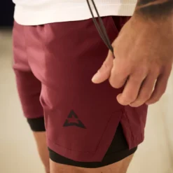Spodenki 2w1 DARK BURGUNDY 1 szt.