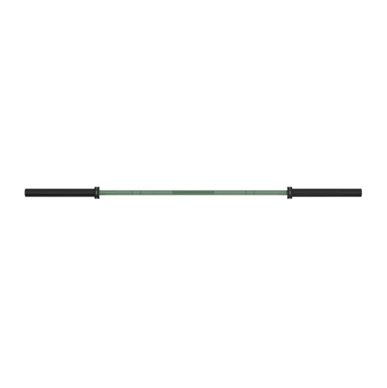 Sztanga olimpijska zielona 25mm dla kobiet z gumowym logo 2.01m/15kg 1 szt.