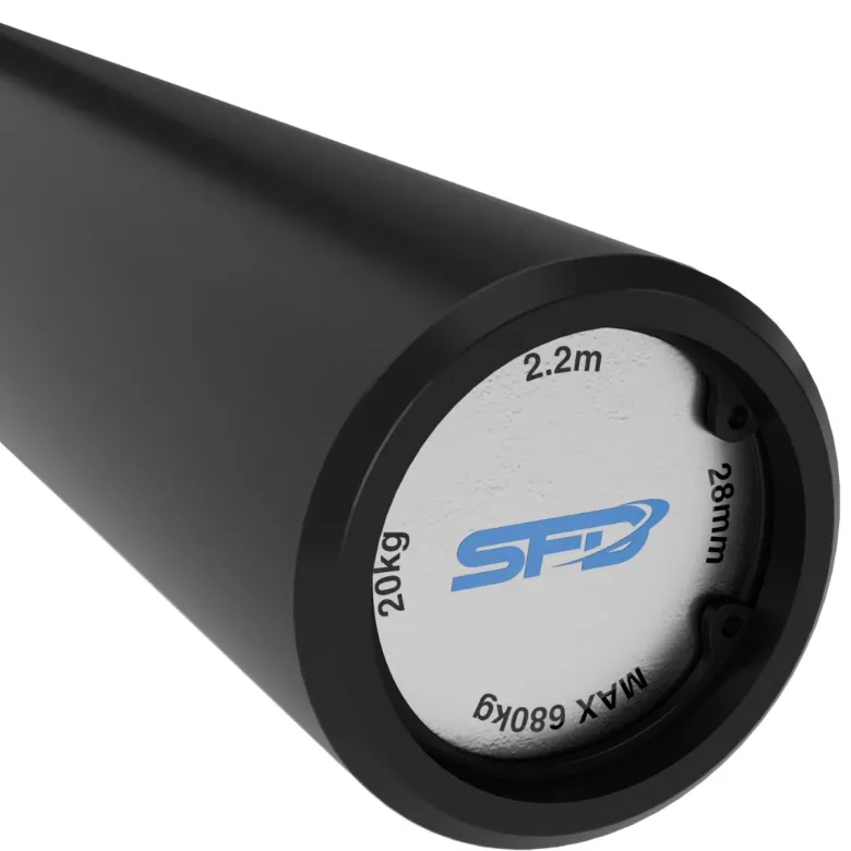 Sztanga olimpijska zielonym 28mm z gumowym logo 2.2m/20kg 1 szt.