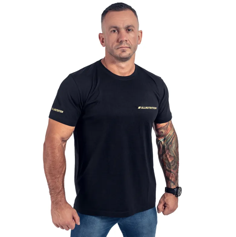 T-Shirt Męski Slim FIT Czarny 1szt