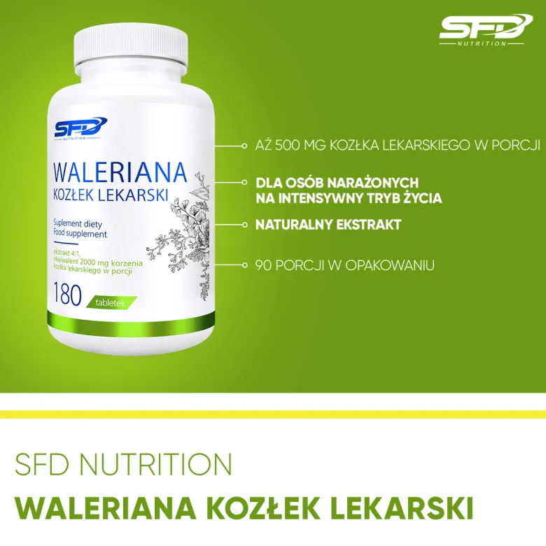Waleriana Kozłek Lekarski 180 tabletek