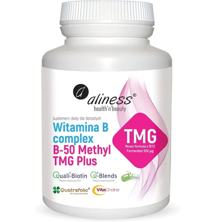 Witamina B Complex B-50 Methyl TMG PLUS 100veg caps